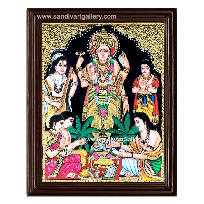 Sathyanarayana Tanjore Painting 1