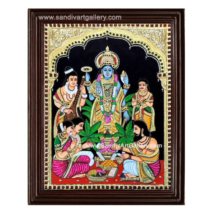 Sathya Narayana Tanjore Painting 3