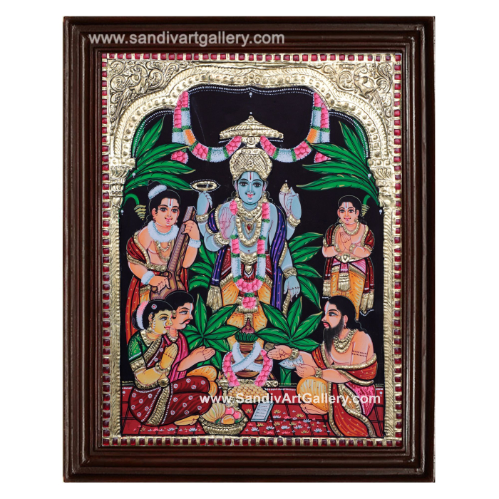 Satyanarayana Tanjore Painting 1