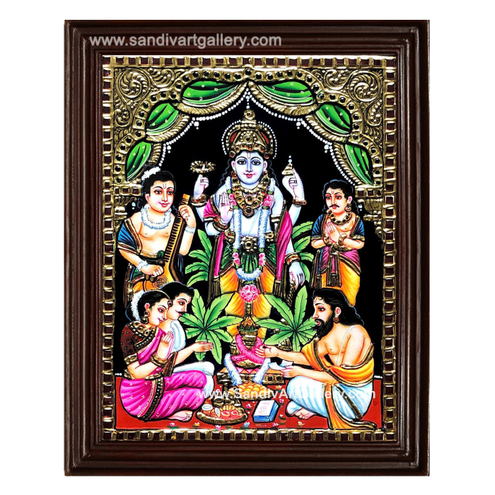Sathya Narayana Swamy Tanjore Painting 3