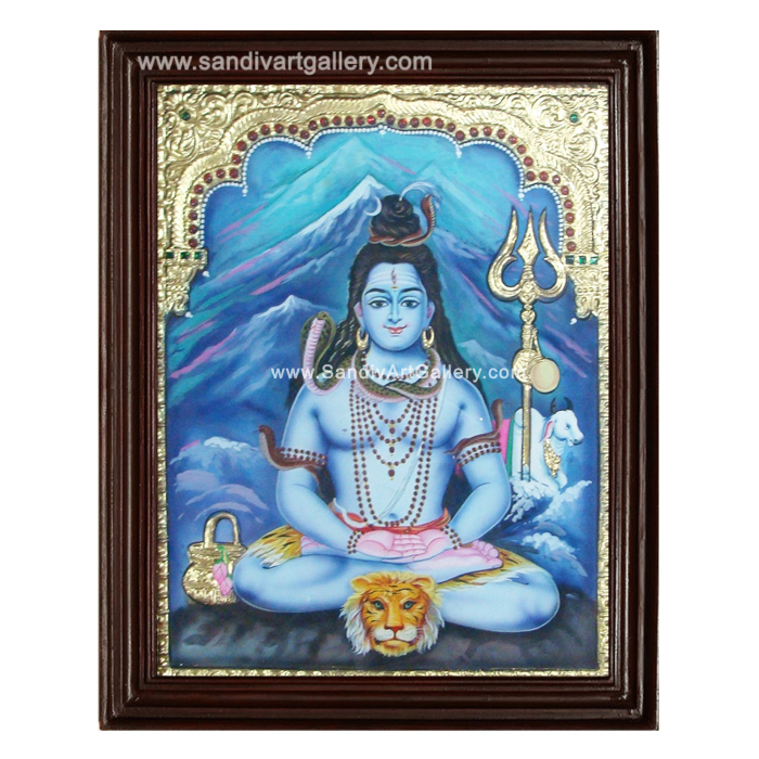 Lord Shivan- Mahadev Tanjore Painting