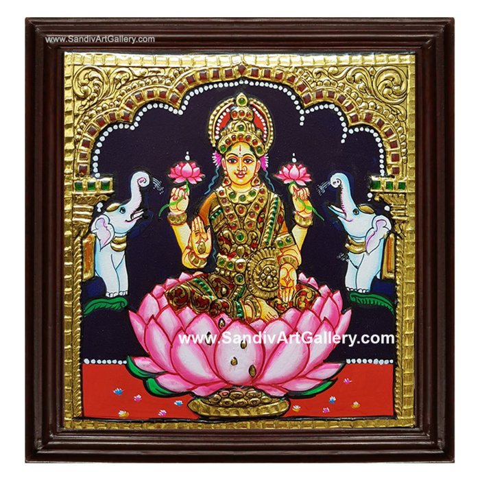 Dhana Lakshmi Tanjore Painting2
