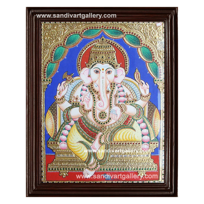 Ganesha Tanjore Painting 25