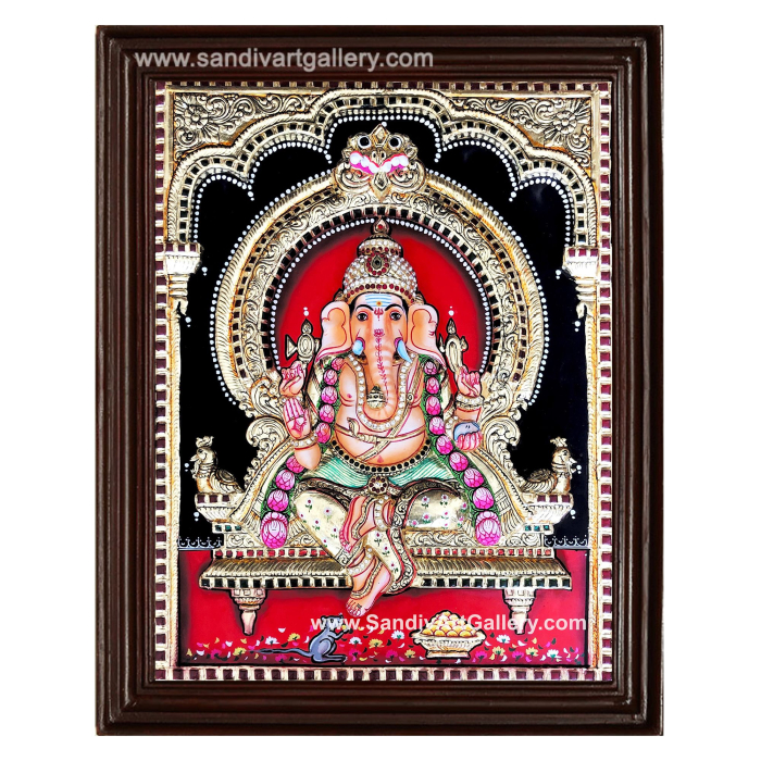 Vinayagar 3D Embossed Tanjore Painting 1