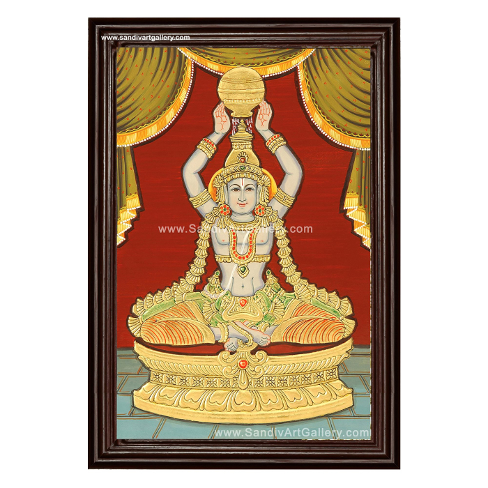 Vishnu Antique Tanjore Painting