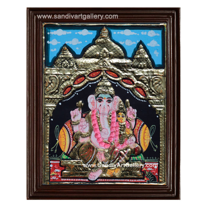 Ganesha Small Tanjore Painting 2