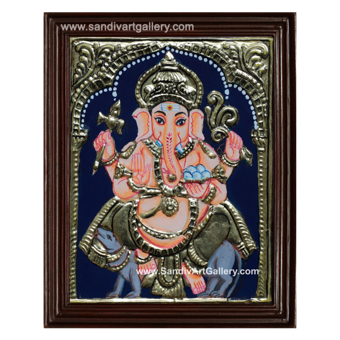 Ganesha Small Tanjore Painting 3