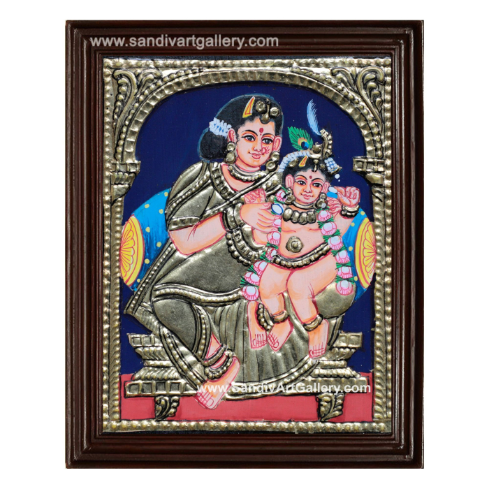 Traditional Yasotha Krishna Tanjore Painting1